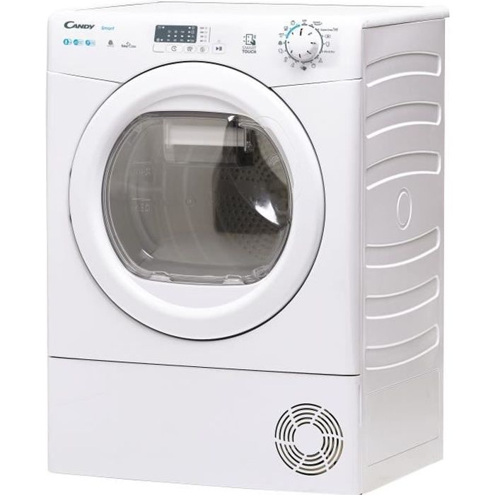 Sèche-linge pompe à chaleur CANDY CSE H8A1LE-S - 8 kg - Classe A+ - Connecté - Blanc