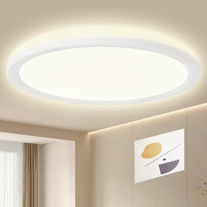 Plafonnier LED Carré 18W 4000K - Éclairage Salle De Bain, Cuisine, IP44, 22cm