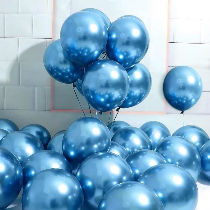 Ballon Alu Joyeux Anniversaire métallisé Bleu 45 cm. Héliu