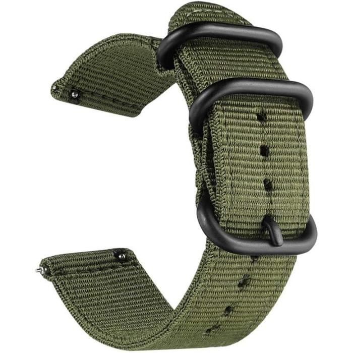Bracelet De Montre Nylon Tactique 20 Mm - Style FXD, Crochet Et Boucle