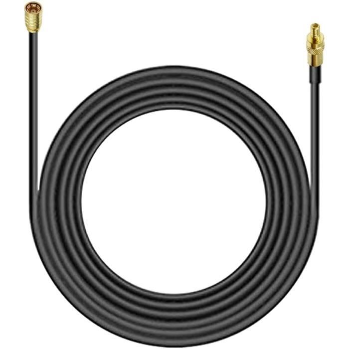 Câble Rallonge SMB Mâle Vers SMB Femelle 5m RG174 – Extension Antenne DAB/FM Auto Pioneer, Alpine, Clarion