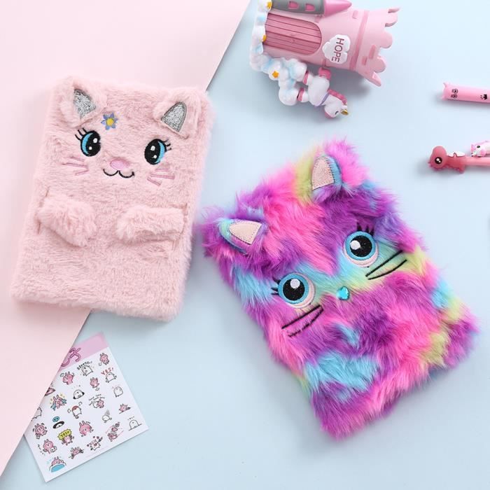 Mini Carnet Peluche Mignon – Cahier Dessin Animé Doux Et Coloré Pour Enfants Et Ados