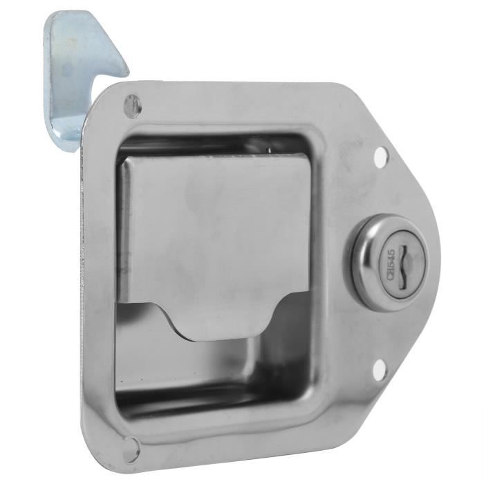 Serrure De Porte Pour Camping-car Avec 2 Clés - Alliage Zinc, Noire, Installation Encastrée - 3