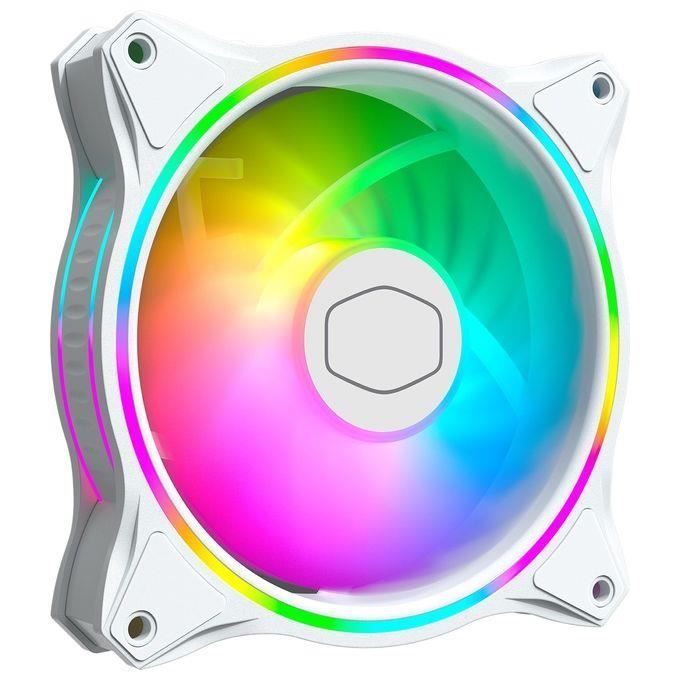 Ventilateurs de Boîtier - Cooler Master - MF120 Halo 3-en-1 - 120 mm - ARGB à Double Boucle - Blanc