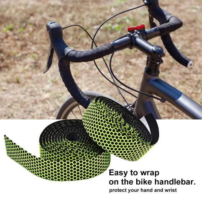 Dilwe ruban de poignée de vélo 1 paire de prise d'extrémité de bande  d'absorption des chocs antidérapante pour guidon de VTT de - Cdiscount Sport