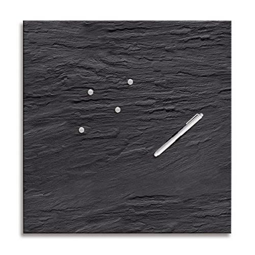 Tableau Mémo Magnétique Ardoise Verre Anthracite 60x40 Cm – Notes & Photos Faciles à Épingler