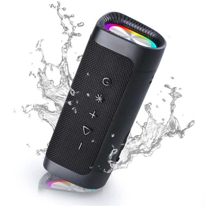 Enceinte Bluetooth étanche au multi-couleurs LED DUAL pas cher