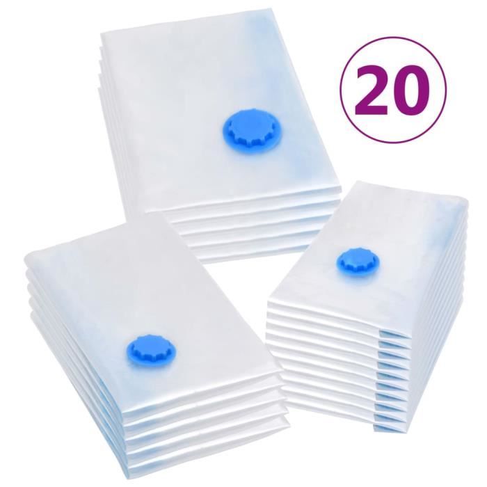 12 Sacs De Rangement Sous Vide SilverRack | 4 Tailles (35x50, 40x60, 50x70 Cm) | Gain De Place 75%