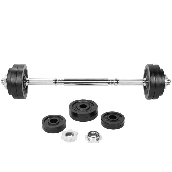 Set De 2 Haltères Réglables SPORTNOW 20 Kg - Avec 4 Disques Et Boîte De Rangement Pour Musculation
