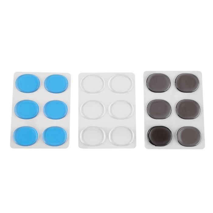 GOTOTOP Drum Damper Pad Tampons en gel pour amortisseur de batterie Silencieux de batterie en silicone transparent multicolore avec