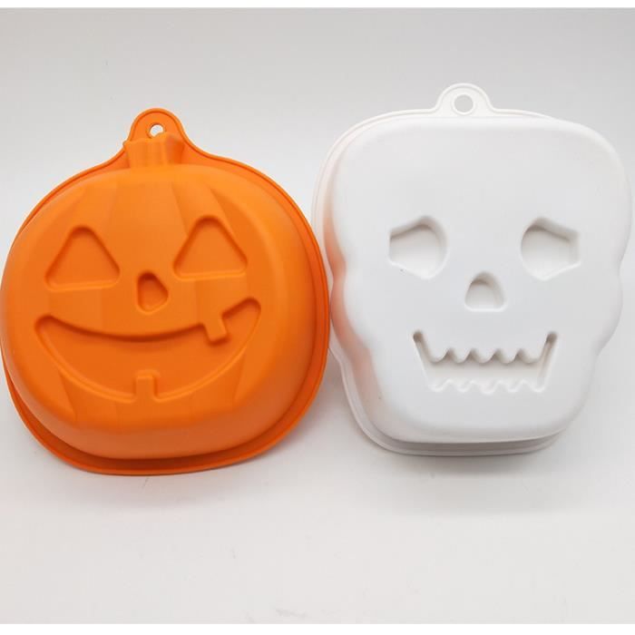 Iegeek Halloween 2pcs Moule A Gateau En Silicone Citrouille Et Ane Modelisation Pour Gateau Chocolat Glace Cdiscount Maison