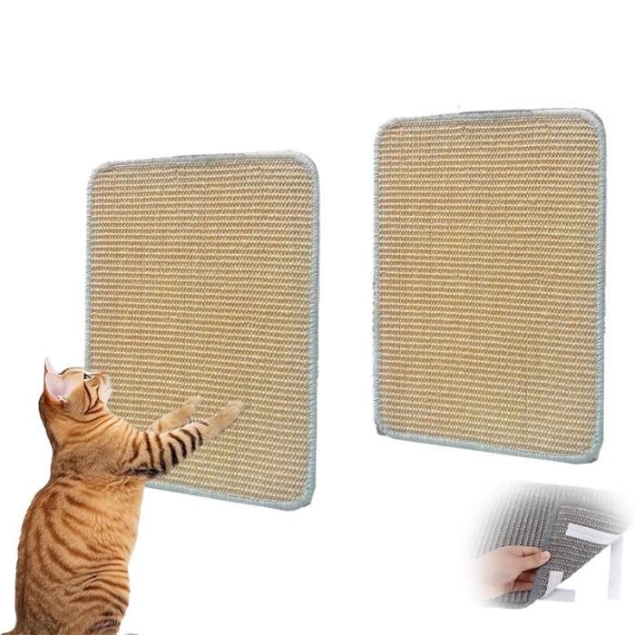 Meilleurs prix pour Tapis Griffoir pour Chat Canapé - LEOCLOTHO - Griffoir mural chat - Sisal naturel - 25*50 cm - Couleur Bois