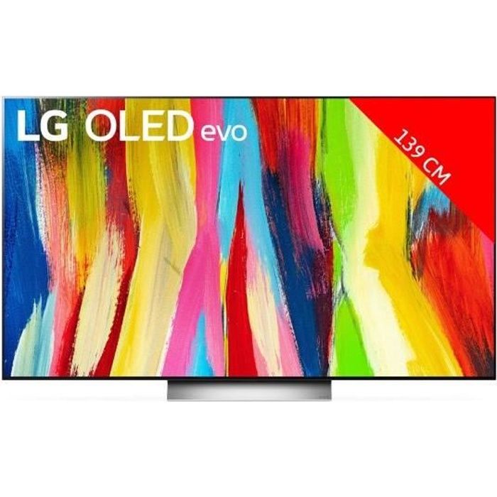 TV OLED 4K 139 cm LG OLED55C25 2022 - LG - Processeur vidéo Alpha 9 Gen5 AI 4K - HDR - Smart TV