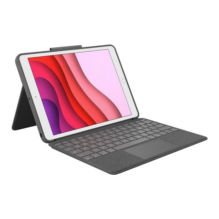 Étui clavier rétroéclairé - Logitech Combo Touch - Pour iPad 7e, 8e et 9e générations