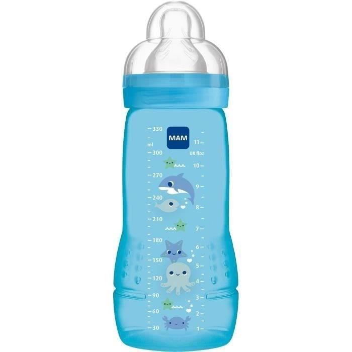 MAM Easy Active 2ème Âge Biberon +6m Bleu 330ml