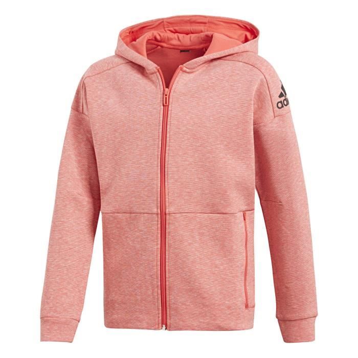 veste adidas grise et rose