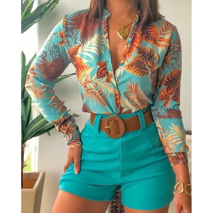 Chemisier Femme Transfer Vert Sans Col - Taille M, 70% Soie - Occasion Très Bon état