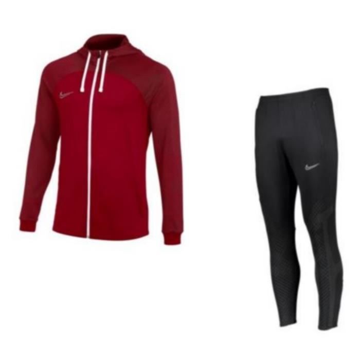 Nouveau Jogging A Capuche Homme Nike Swoosh Rouge et Noir