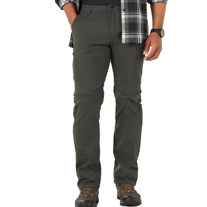 Pantalon Cargo Homme Wrangler Assym Kaki Jambes amovibles Tissu stretch Tissu deperlant Kaki Cdiscount Pret a Porter