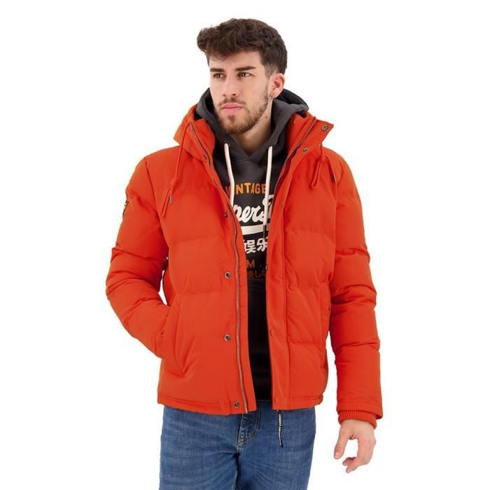 Veste matelass?�e ?� capuche Superdry Everest - Orange pur?�e de citrouille - Homme Pureed pumpkin 