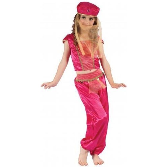 Déguisement danseuse orientale - Fille - Rose et or - 5 ans et plus - Haut,  pantalon et coiffe inclus - Cdiscount Jeux - Jouets