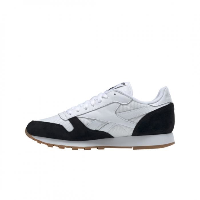 Basket Reebok CLASSIC LEATHER R f. FY9526. Couleur Blanc Noir