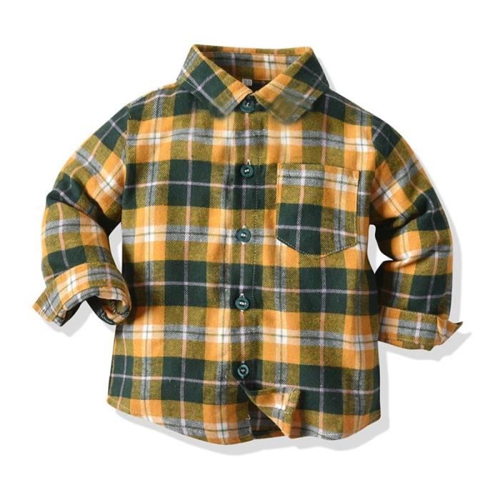 Chemise A Carreaux Enfant Garcon En Tissu Brosse Manches Longues Chemise Coton Pour Printemps Et Automne Jaune Cdiscount Pret A Porter Chemise A Carreaux Enfant Garcon En Tissu Brosse Manches Longues Chemise Coton Pour Printemps Et Automne Jaune Cdiscount Pret A Porter