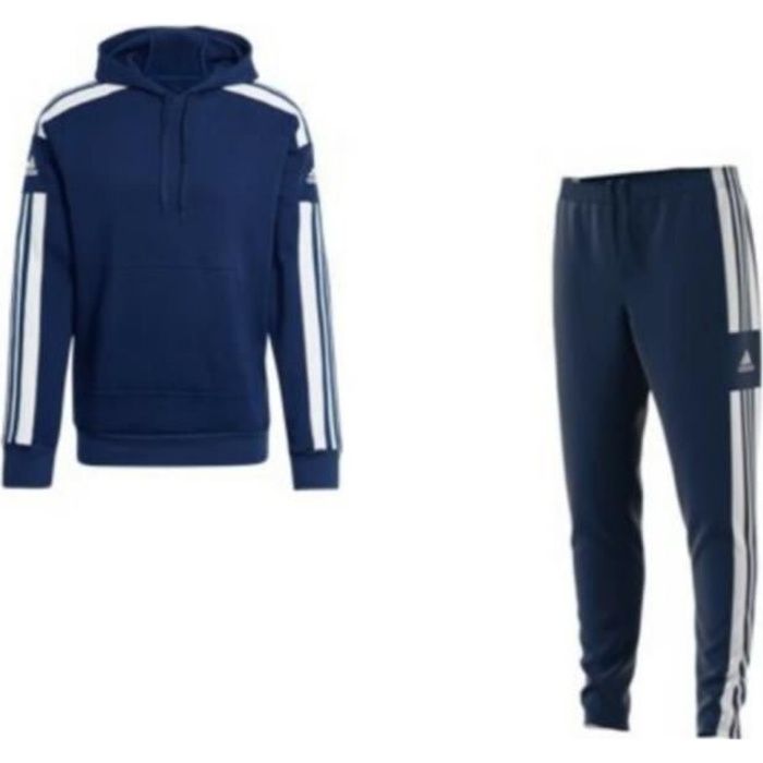 Jogging Polaire Homme Adidas Bleu Foncé - Multisport - Manches Longues - Respirant