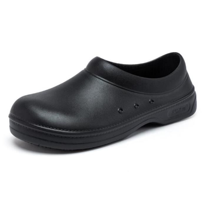 Chaussure de Cuisine Homme Antidérapante et Imperméable - Noir