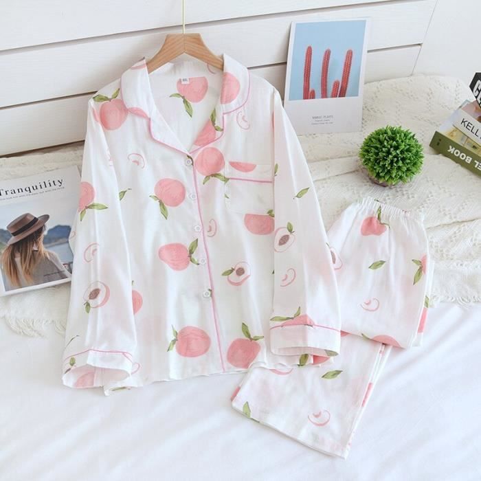 Pyjama kimono femme coton deals