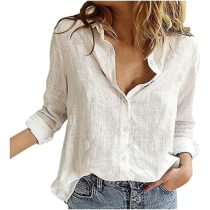 Chemise De Nuit Thermique Femme En Coton Doux - Imprimé Feuilles, Manches Longues, Bouton Devant