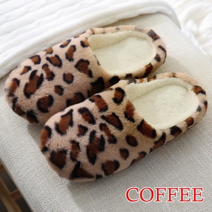 Chaussons d'intérieur en peluche de coton doux pour femmes et hommes