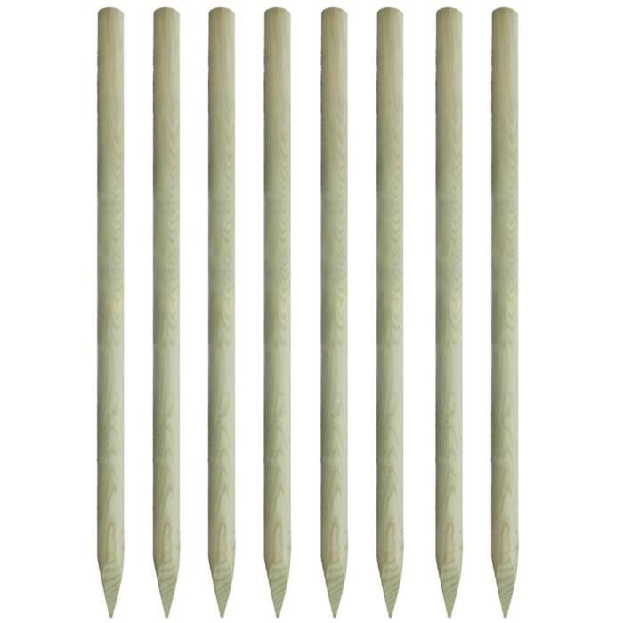 25 Piquets En Bois Dur 50cm - Poteaux Carrés Pour Jardin Et Balisage