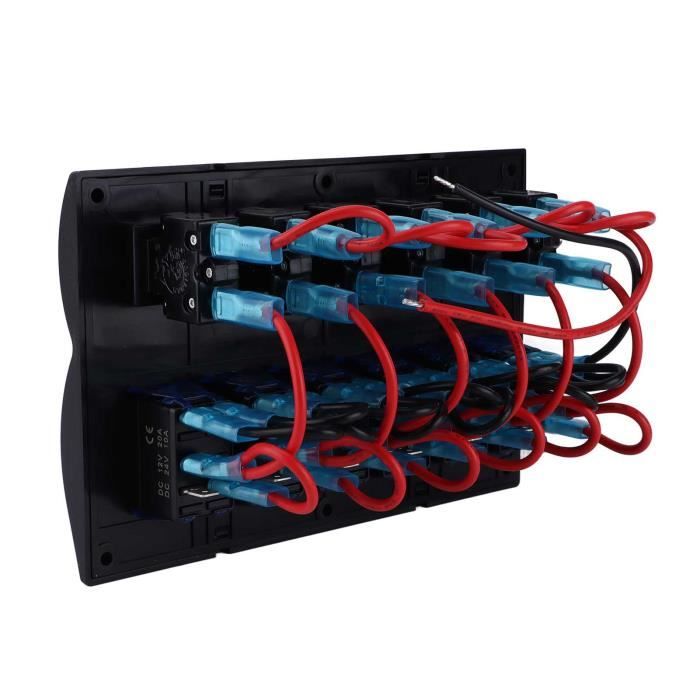 Panneau De Commutation 12 Groupes RGB – IP65 étanche – 12-24V – Pour SUV, 4x4, Bateau, Camion – Interrupteur à Relais Lumineux