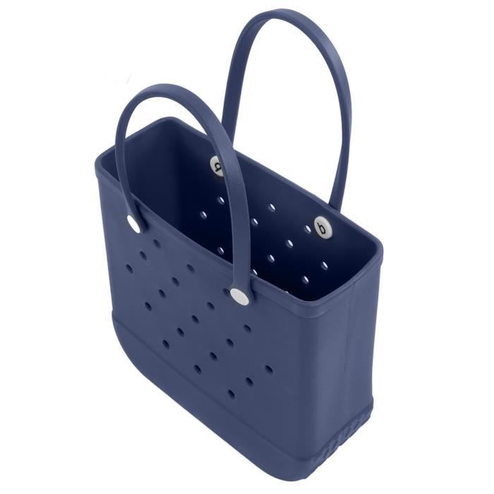 Pochette Silicone Pour Sac De Plage - Organisateur Léger 15x10cm | Noir | Range Crème Solaire, Argent, Téléphone