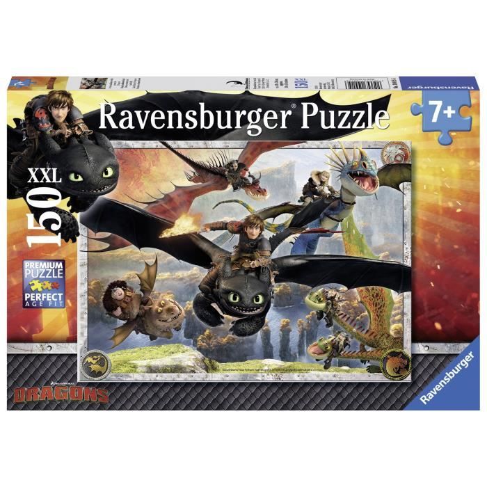 Puzzle Ravensburger - DRAGONS - 150 pièces - Dessins animés et BD
