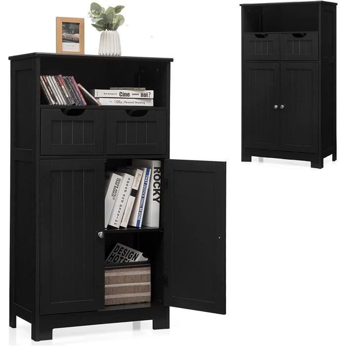 RELAX4LIFE Meuble Salle de Bain avec 1 Compartiment,2 Tiroirs,1 Armoire RELAX4LIFE Meuble Salle de Bain avec 1 Compartiment,2 Tiroirs,1 Armoire