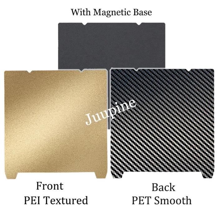 Plaque De Construction PEI Double Face 315x310mm Pour Creality K1 Max - Lit Acier à Ressort Texturé PEI