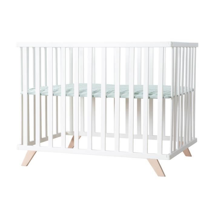 Parc+bebe+-+ROBA+-+75+x+100+cm+-+Tapis+de+parc+Lil+Planet+vert+givre+inclus+-+Blanc