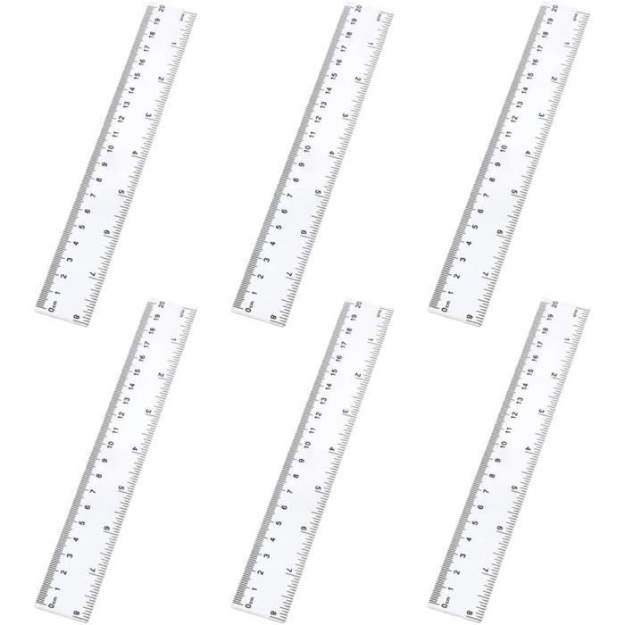 Règle 20 Cm, 6 Pièces 20 Cm Règle En Plastique,Regle 20Cm, Double — free download
