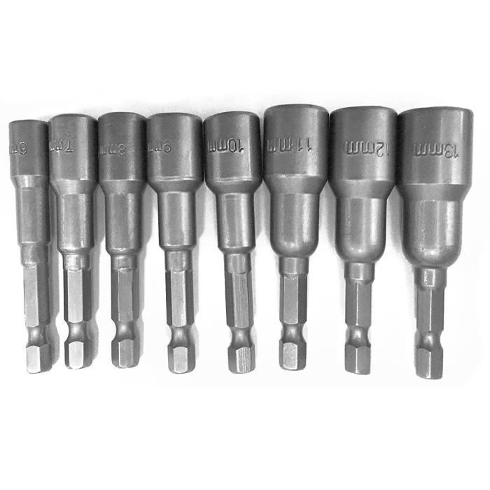 6.35mm 1//4 Hex Allen Key Bit Socket Tools Utilisation De Ecrou Clés À Douille