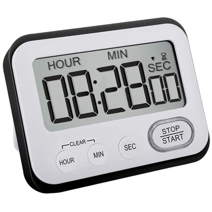 2 Minuteurs Sport Portables Avec écran LCD - Chronomètre/compte à Rebours, Porte-clés, Pour Cuisine, Sport, Classe