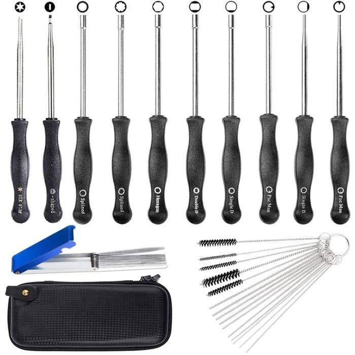 Kit 14 Outils Réglage Carburateur - Pour Moteurs 2 Temps STIHL, Husqvarna, Echo - Étui Inclus