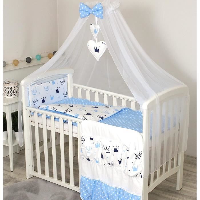 Baldacchino Zanzariera Con Cuori 480x150 Cm + Supporto In Metallo - Protezione E Decorazione Per Lettino