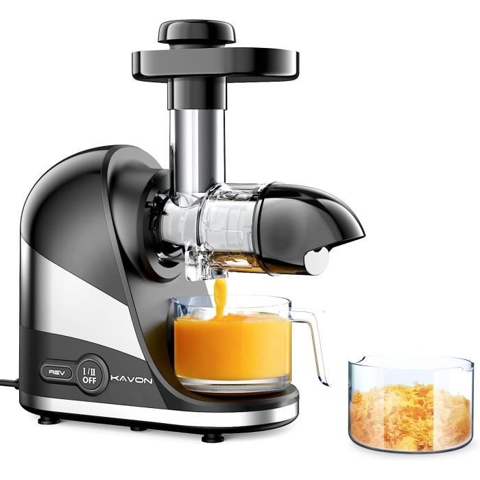 Kavon Slow Juicer Extracteur de jus pour légumes et fruits avec moteur ...