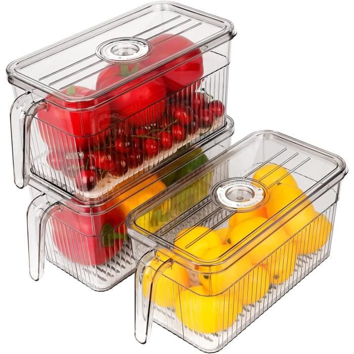 Conservation Fromage Charcuterie Légumes Boite Fromage Frigo 1650 Ml Avec Couvercle Hermetique Et Bouton De Boite Conservation Verre