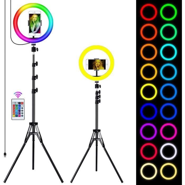 Lampe Anneau Selfie 14" Avec Trépied 62 Cm - Lumière LED Maquillage, YouTube, Streaming, Vidéo & Photo Professionnelle