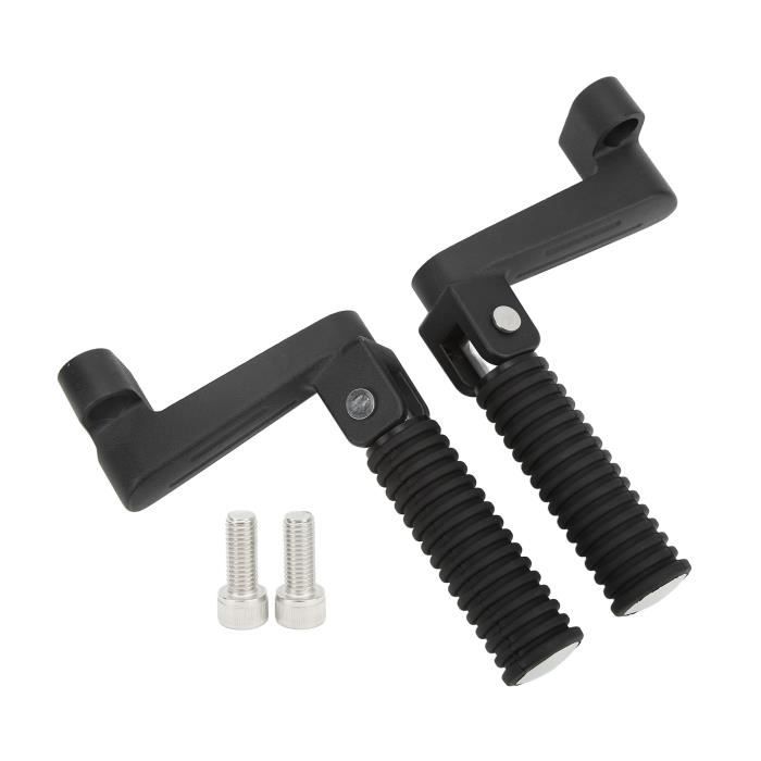 Repose-Pieds Passager Moto Dioche - Paire Support Chape - Acier Inoxydable - Pour Modèles 2000-2006 - Noir