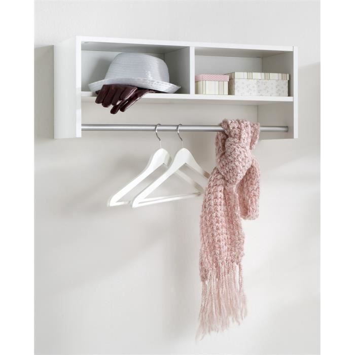 Penderie Murale Pineto Blanc Achat Vente Penderie Mobile