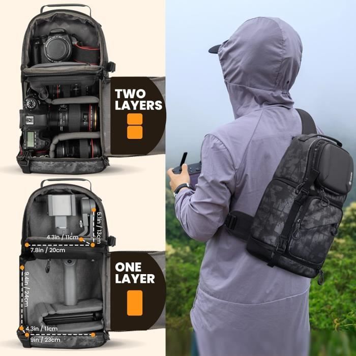TARION TR-S Sac bandoulière pour appareil photo avec housse de pluie